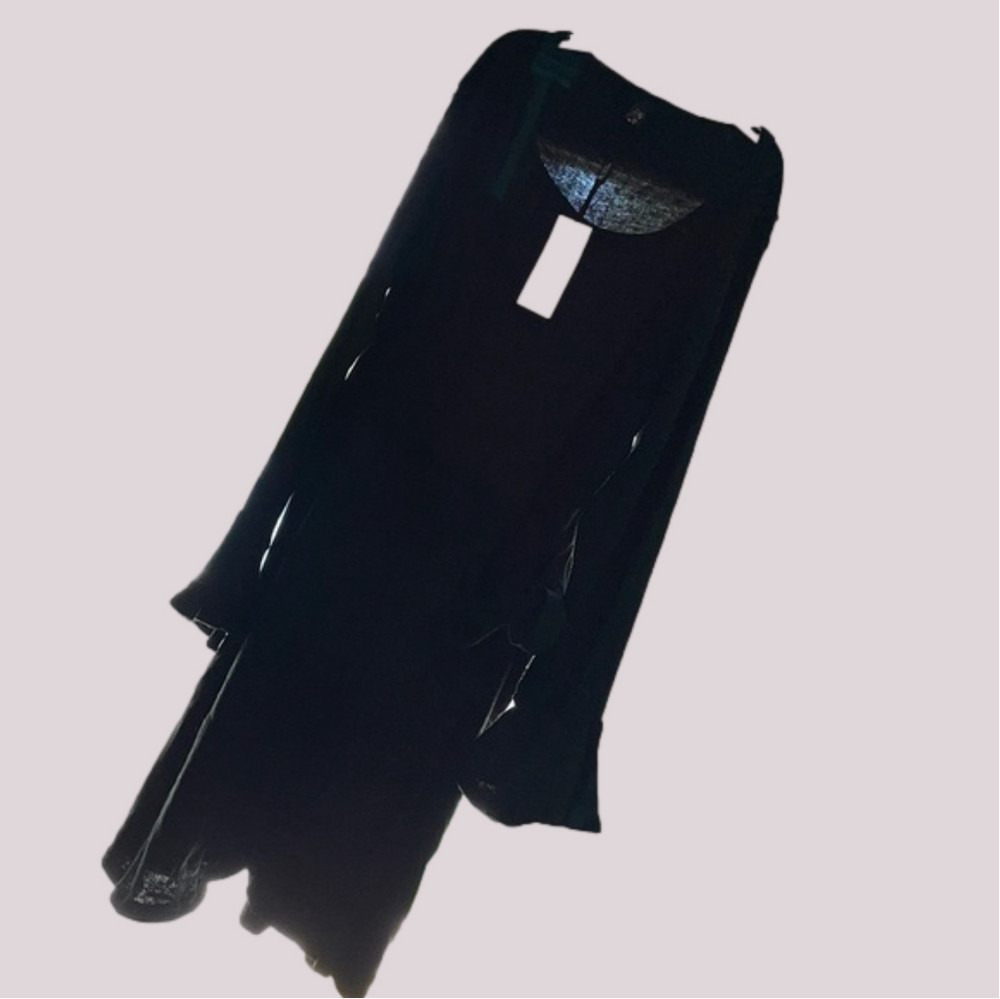 NWT sweater wrap black dress 1X